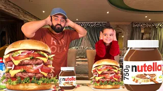 تحدي العملاق ضد الصغير      مقلب في بابا   دندنها