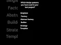 Which are the commonly used design patterns in java services
