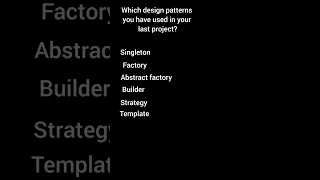Which are the commonly used design patterns in java services