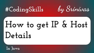 How to get IP Address in Java Coding Skills
