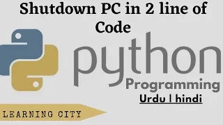 shutdown pc in 2 line of code - turn off computer in python programming