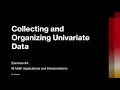 Exercise 3A 3B Collecting and Organizing Univariate Data IB Math Applications SL