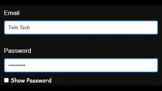 Show and Hide password with Toggle Button using HTML CSS JavaScript
