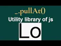 lodash pullAt how to remove multiple elements based on index from an array