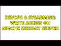 DevOps SysAdmins Write access on Apache WebDAV server