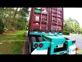 Balancing weight on a 20 ft container chassis