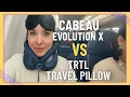 Cabeau Evolution X vs TRTL Travel Pillow Honest Review In-Flight Test