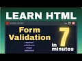 How to Validate HTML Form Learn HTML Form Validation HTML Series Part - 11 HTML CSS JavaScript