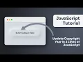 Update Copyright Year with Javascript
