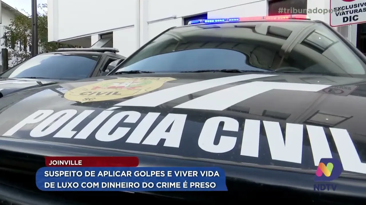 Joinville: suspeito de aplicar golpes e viver vida de luxo com dinheiro do crime é preso