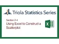 Excel Section 2-4 Using Excel to Construct a Scatterplot