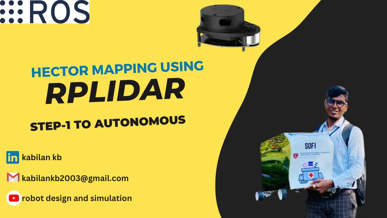 How  to use rplidar for hector mapping | RPlidar and Hector mapping for beginner | Slam | ros |rostf