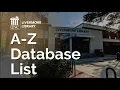 Using the A-Z Database List