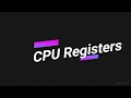 Stack Memory Part6 - Common CPU registers