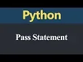 Pass Statement in Python Hindi