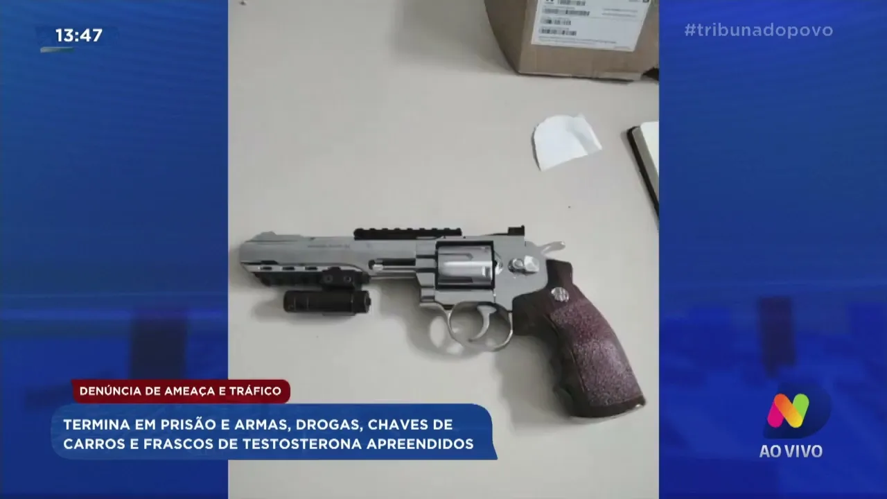 Denúncia de ameaça e tráfico termina em prisão e apreensões