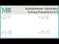 KutaSoftware Geometry - Solving Proportions Part 2