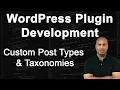 WordPress Plugin Development - Custom Post Types Taxonomies Tutorial