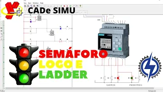 SEMÁFORO EM LADDER COM LOGO SIEMENS - CADe SIMU