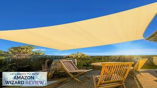 Artpuch 12 x12 Sand Sun Shade Sail Curved Commercial Outdoor Shade Cover Cream Review