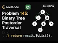 LeetCode 145 Binary Tree Postorder Traversal C Solution Recursive Iterative Approaches