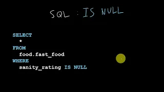 IS NULL SQL for Data Analytics