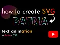 SVG text animation - CSS stroke animation tutorial