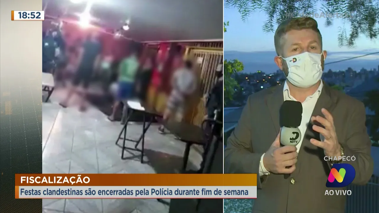Fiscalização:Festas clandestinas são encerradas pela polícia durante fim de semana no Oeste