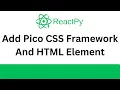 ReactPy Tutorial - Add Pico CSS Framework