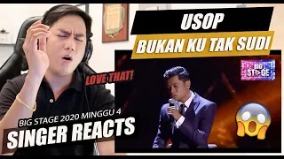 Download USOP - BUKAN KU TAK SUDI - BIG STAGE 2020 - MINGGU 4 FULL PERFORMANCE | SINGER REACTION MP3