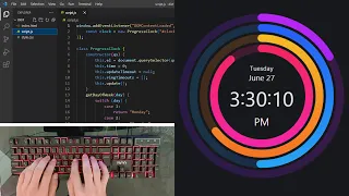 ASMR Programming - Progress Clock using Html CSS Javascript