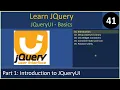JQueryUI Part 1 - Introduction JQuery Tutorials