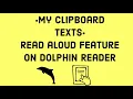My Clipboard Texts Dolphin Easy Reader App