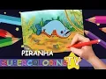 How to Draw a Piranha Fish Easy Drawing Simple Drawing How to Draw Animals How to Draw for Kids