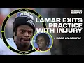Download Lagu Lamar Jackson LEAVES PRACTICE with an injury + Cameron Ward speaks on practice scuffle 👀 | NFL Live