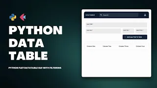 Python Tutorial DataTable Using Flet
