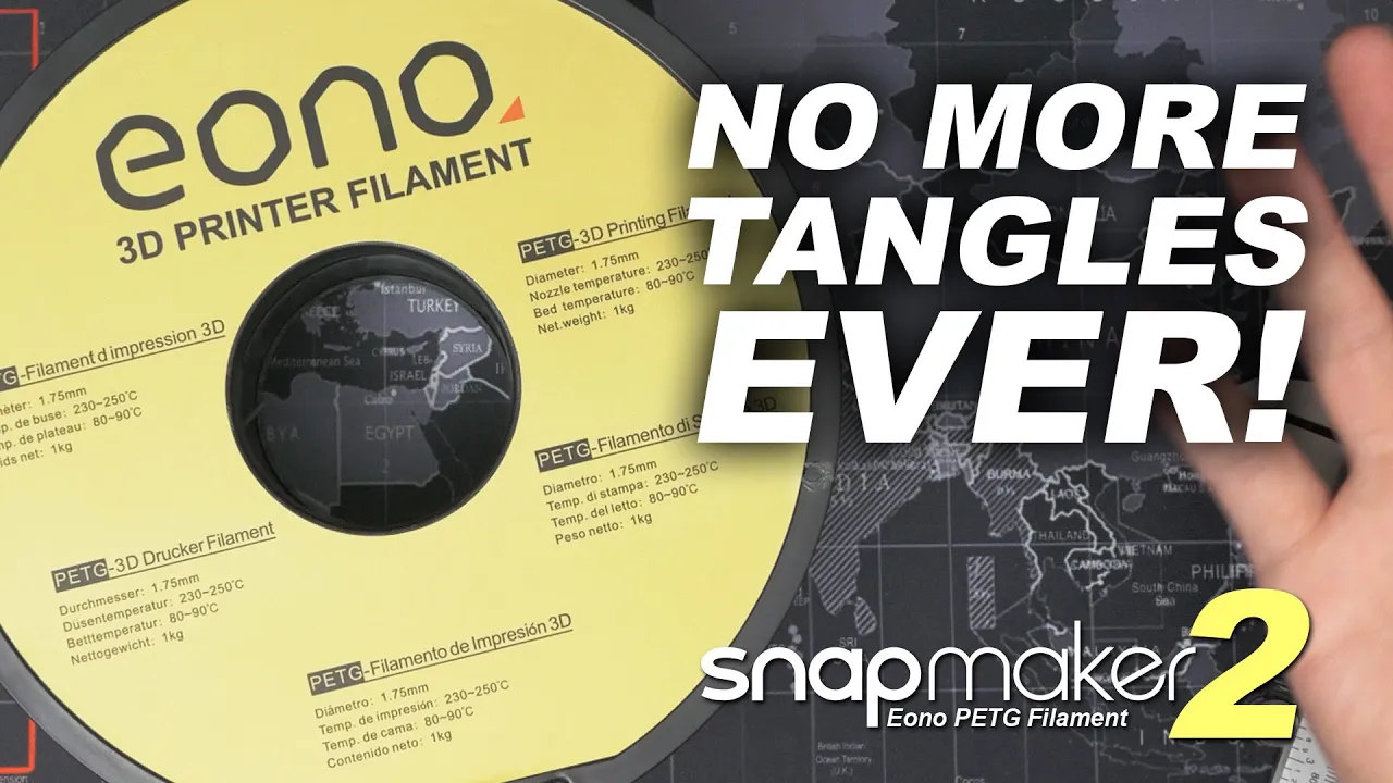 Snapmaker 2.0 A350 Filament Guide: Eono PETG Review & Tangle Prevention