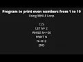 Intro to BASIC programming II
