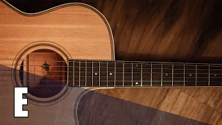honest acoustic guitar backing track in e major