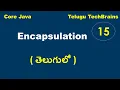 Encapsulation in Java Explanation in Telugu