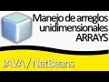 Manejo de arreglos unidimensionales en Java ARRAYS
