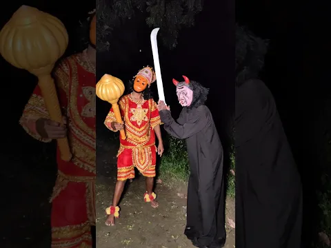 Bhoot Ko Aukat 😰 Dikhaya Hanuman Dada Ne 👻😆 #jai #hanumanji #bajrangbali #bhootcomedy #shorts