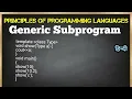 Generic Subprograms PPL Jayesh Umre