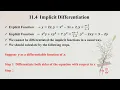 Grade 11 Math new course ch 11 Implicit Differentiation-1