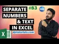 How To Separate Numbers From Text In Excel Excel Tips Tricks dptutorials