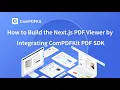 How to Build the Next js PDF Viewer ComPDFKit PDF SDK Web
