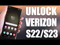 Unlock Verizon Samsung Galaxy S22 S23 S23 Ultra Remotely via USB Permanently