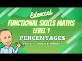 Edexcel Functional Skills Maths Level 1 Percentages Notes Walkthrough Part 1