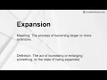 Expansion Meaning