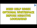 Need help regex optional whitespace before negative lookahead 2 Solutions
